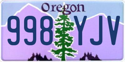 OR license plate 998YJV