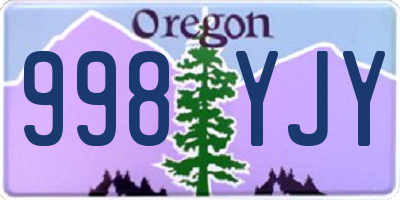 OR license plate 998YJY