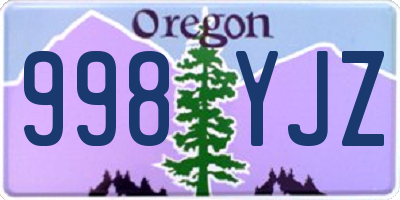 OR license plate 998YJZ