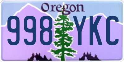 OR license plate 998YKC