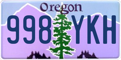 OR license plate 998YKH