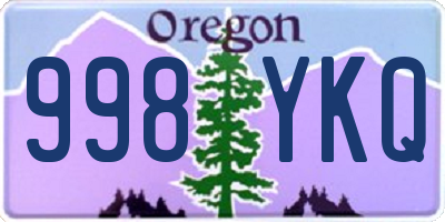 OR license plate 998YKQ