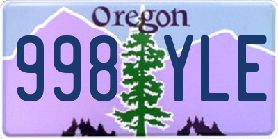 OR license plate 998YLE