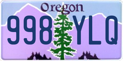 OR license plate 998YLQ