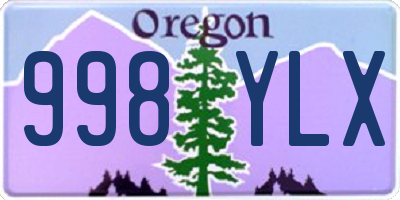 OR license plate 998YLX