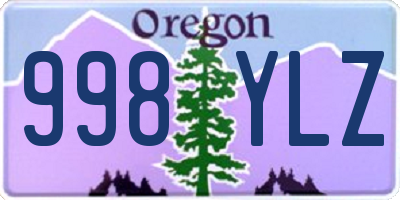 OR license plate 998YLZ