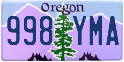 OR license plate 998YMA