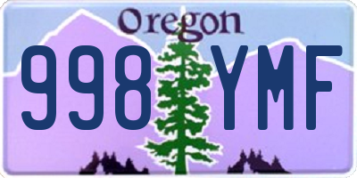 OR license plate 998YMF