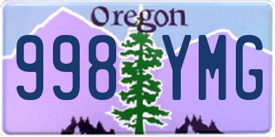 OR license plate 998YMG