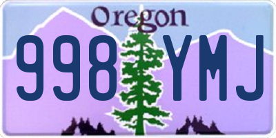 OR license plate 998YMJ