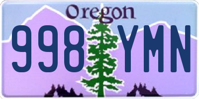 OR license plate 998YMN