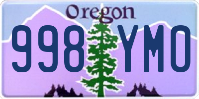 OR license plate 998YMO