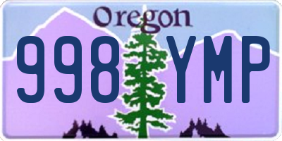 OR license plate 998YMP