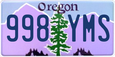 OR license plate 998YMS