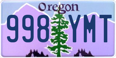 OR license plate 998YMT