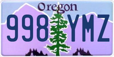 OR license plate 998YMZ