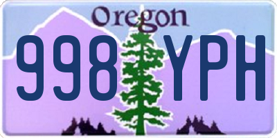 OR license plate 998YPH