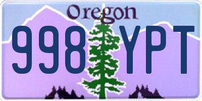 OR license plate 998YPT