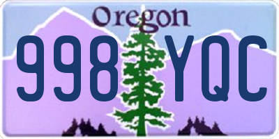 OR license plate 998YQC
