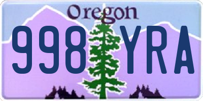 OR license plate 998YRA