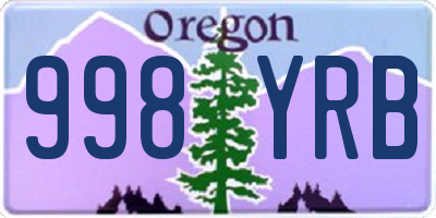 OR license plate 998YRB