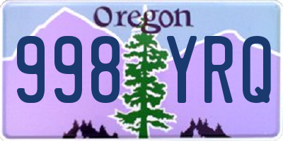 OR license plate 998YRQ