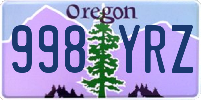 OR license plate 998YRZ