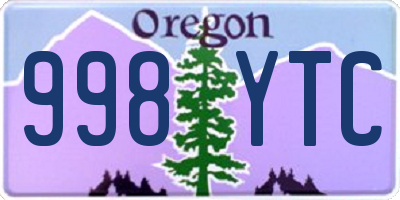 OR license plate 998YTC