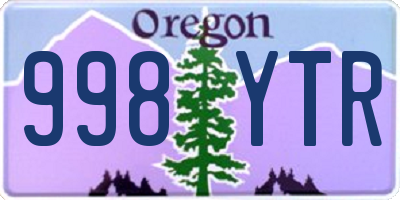 OR license plate 998YTR