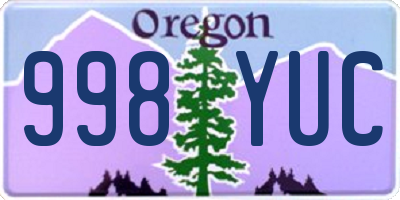 OR license plate 998YUC