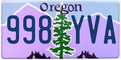 OR license plate 998YVA