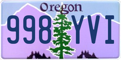 OR license plate 998YVI