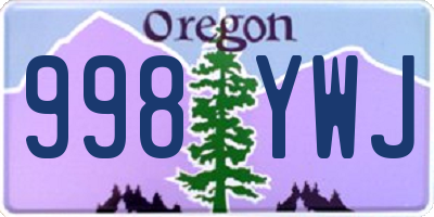 OR license plate 998YWJ