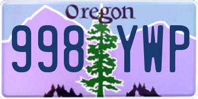 OR license plate 998YWP