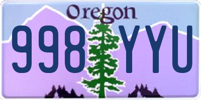 OR license plate 998YYU