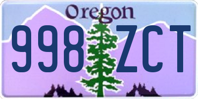 OR license plate 998ZCT