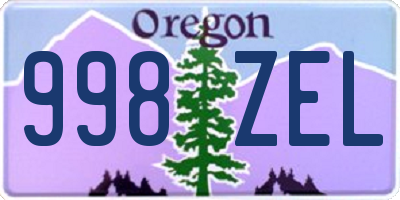 OR license plate 998ZEL