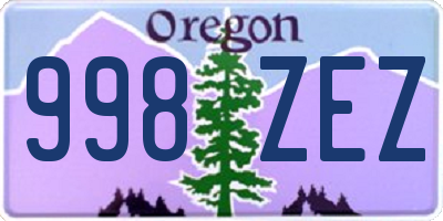 OR license plate 998ZEZ