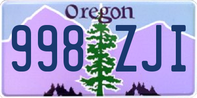 OR license plate 998ZJI