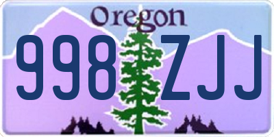 OR license plate 998ZJJ