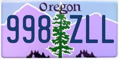 OR license plate 998ZLL