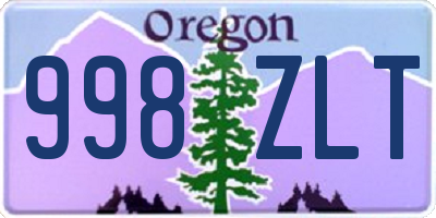OR license plate 998ZLT