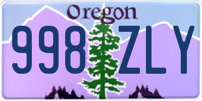 OR license plate 998ZLY