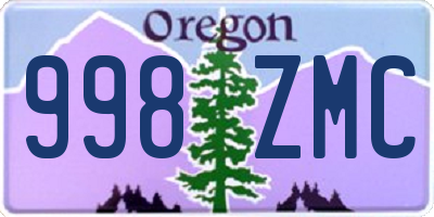 OR license plate 998ZMC