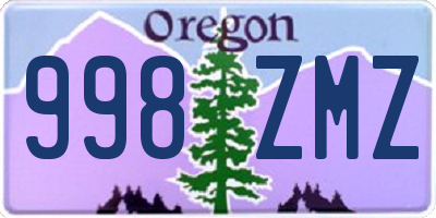 OR license plate 998ZMZ
