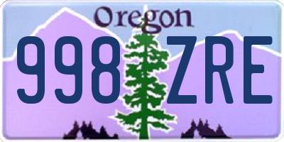 OR license plate 998ZRE