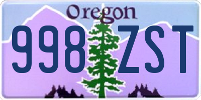OR license plate 998ZST