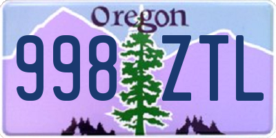OR license plate 998ZTL