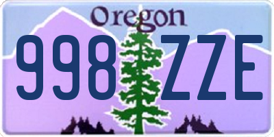 OR license plate 998ZZE