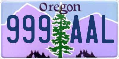 OR license plate 999AAL